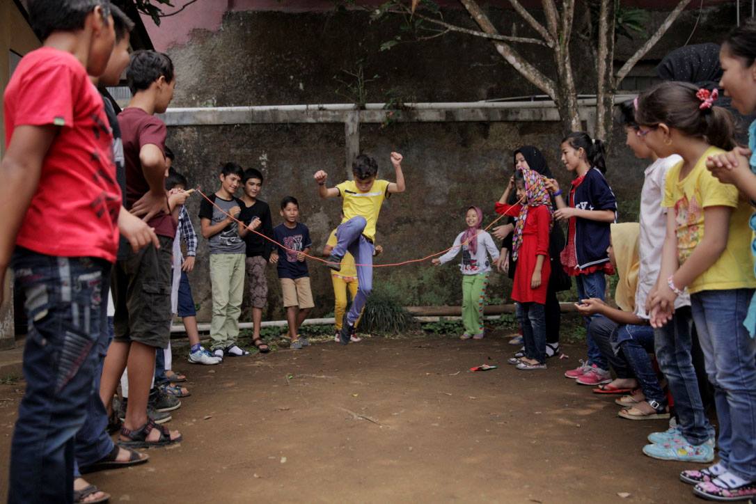 Children at play at the Cisarua Refugee Learning Centre - Credit: CRLC